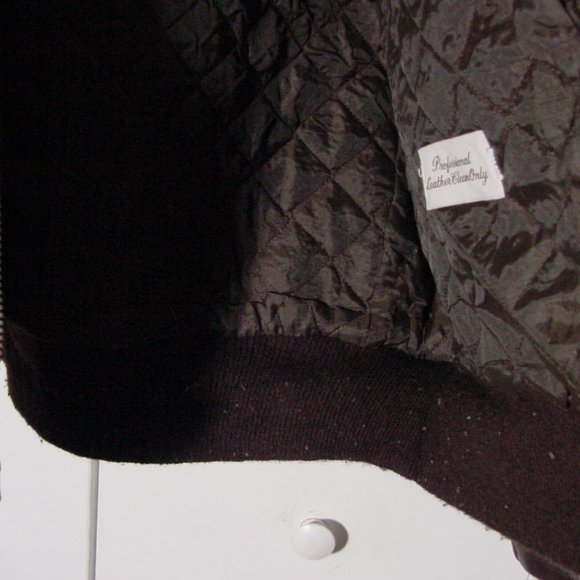Vtg 80's Sears Leather Shop Brown Bomber jacket Sz 42 USA Made - Picture 6 of 10
